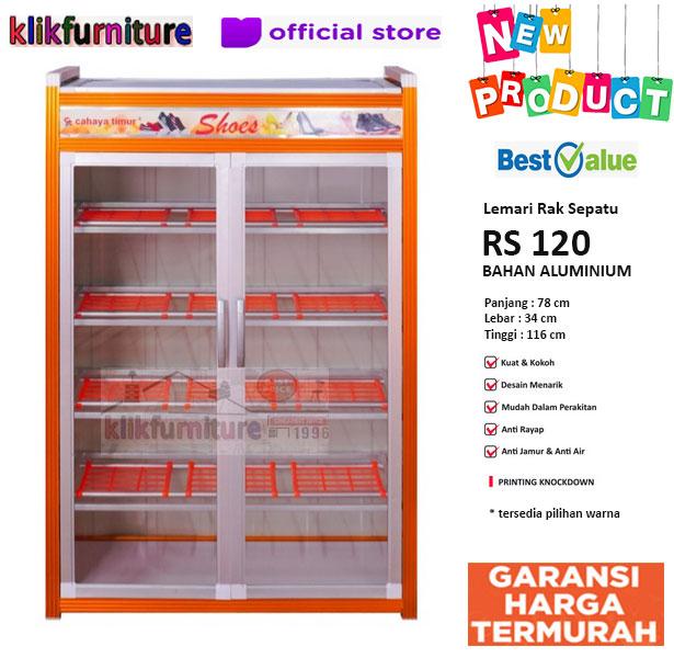 Gambar Rak Sepatu Lemari Sepatu Tempat Sepatu ALUMINIUM RS 120 dari KLIKFURNITURE-ID Kota Tangerang Tokopedia