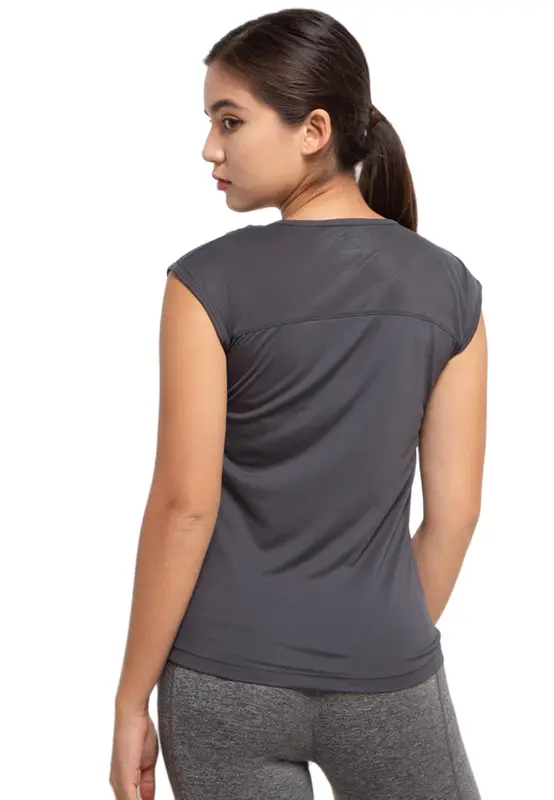 Opelon Short Sleeve Top - Grey 1
