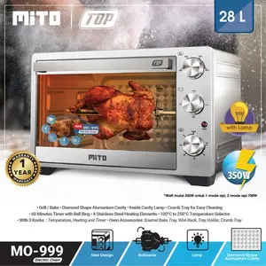 Mito MO999 Electric Rotisserie Oven Listrik 28 Liter MO-999
