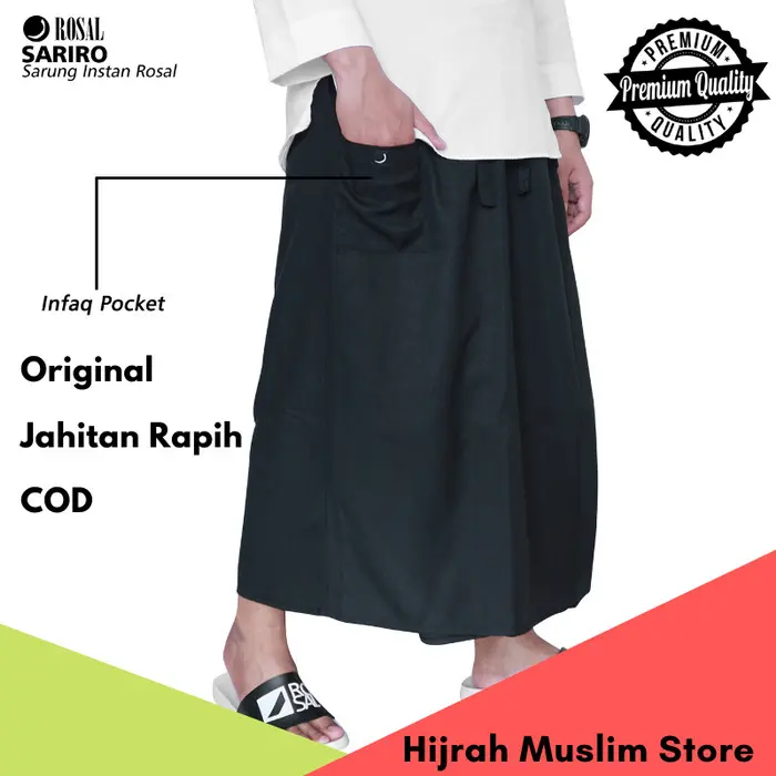 Celana Sarung Instan ROSAL Dewasa Polos Original Jumbo Pria Premium katun