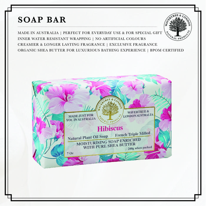 Gambar Wavertree and London Hibiscus Soap Bar 200 Gr Sabun Mandi Organik dari Wavertree and London Indonesia Kab. Tangerang Tokopedia