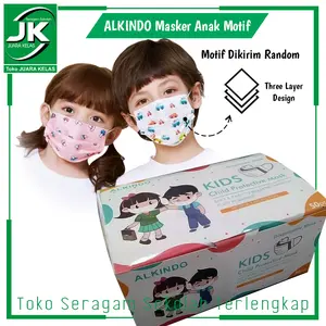 Masker 3 Ply Anak Motif - Motif Dikirim Random - Masker Medis 3Ply