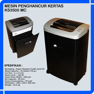 Mesin penghancur kertas / paper shredder Kozure KS3500MC micro cut