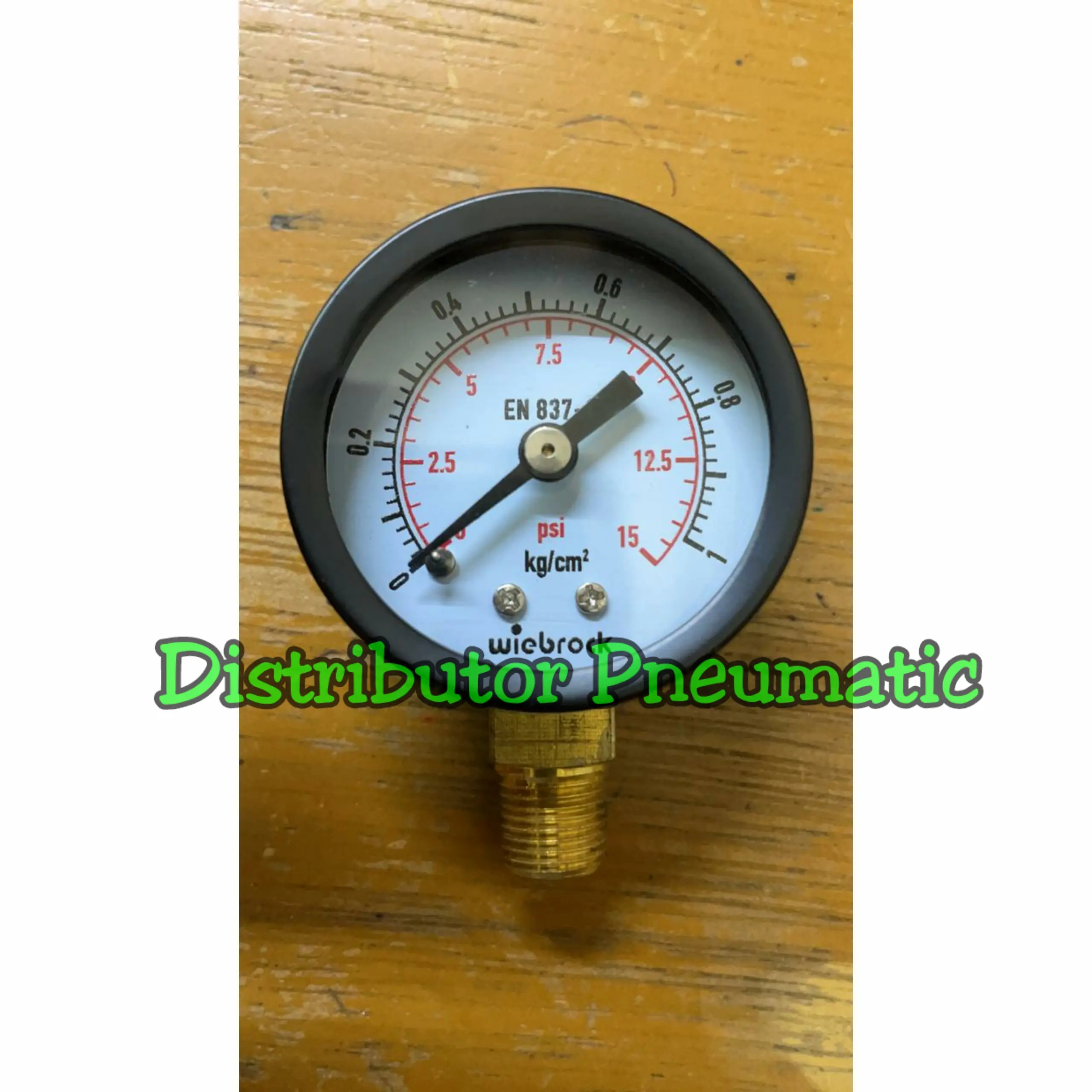 Pressure gauge body 11/2" 1kg raket drat 1/8 wiebrock