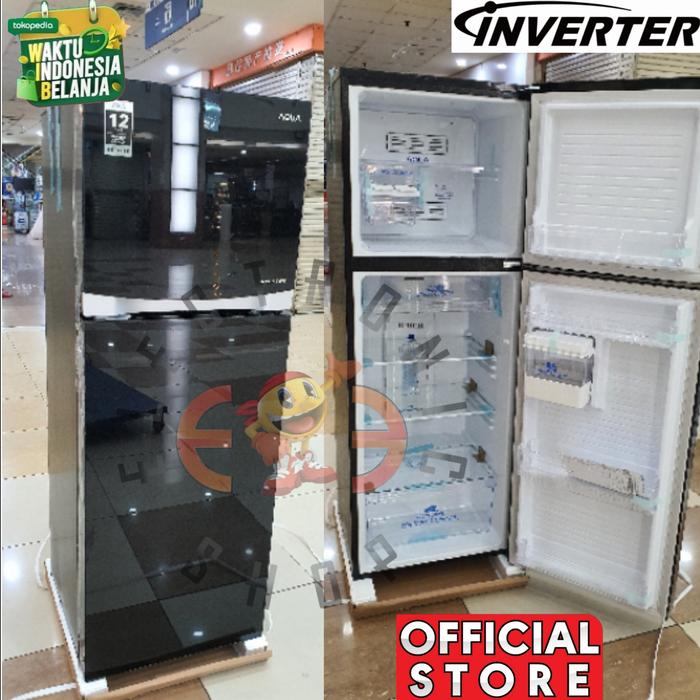 Gambar Aqua Japan Aqr D275 Kulkas Inverter 2 Pintu Black Glass Door - Aqr275 dari E Three Shop Kota Administrasi Jakarta Utara Tokopedia
