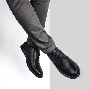 Sepatu Pantofel Pria Oxford Kenzio Kuta Black Original Formal Cowok