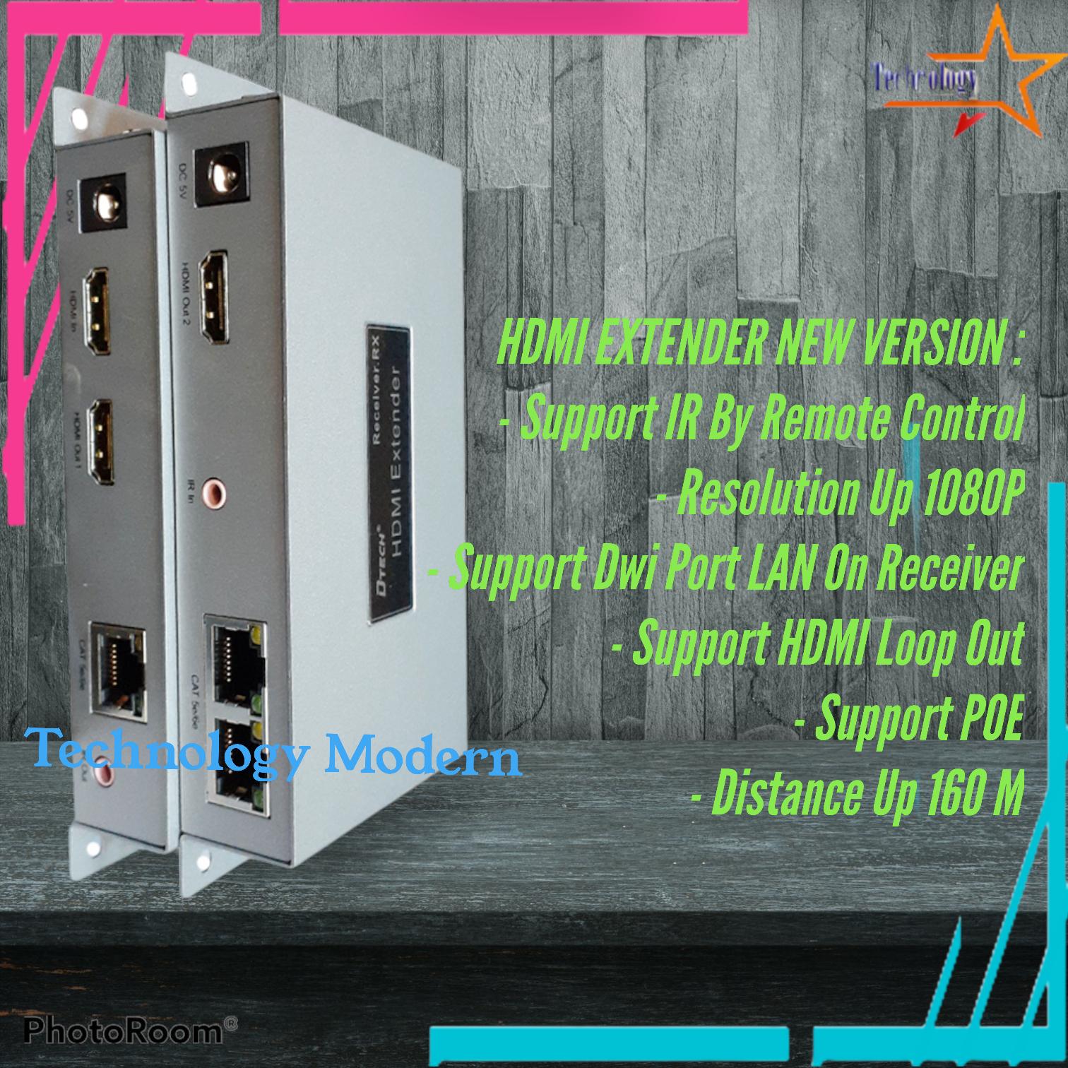 HDMI+IR+IP Extender Over LAN CAT5E/6 (Support 1 TX to Many RX) 1080P