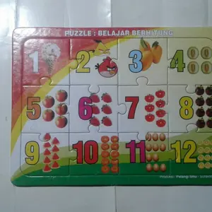 Puzzle karton belajar berhitung
