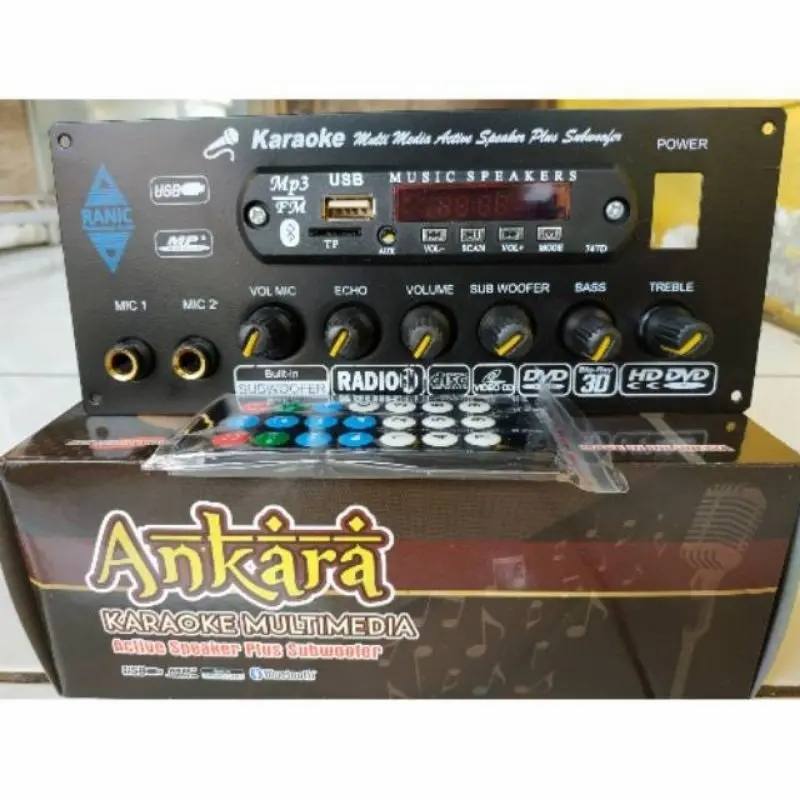 Kit Power Amplifier Speaker Aktif plus Mp3 Player Bloetooth ANKARA 1