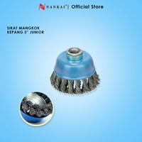 Gambar Junior Sikat Kawat Mangkok Kepang 3" dari Nankai Tools Kab. Tangerang 1 Tokopedia