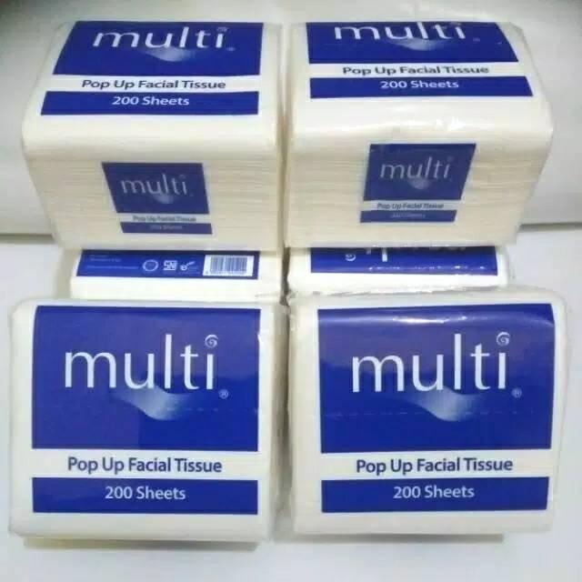 Tisu Multi Pop Up Facial Tissue 200 Sheets 2 Ply Tisu Wajah Multi ...