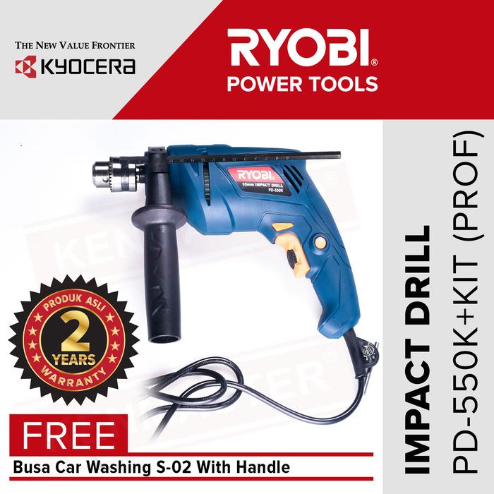 Gambar Ryobi Mesin Bor Impact Drill Set PD-550K / Bor Tembok + Busa+FaceShiel dari Kenmaster Official Store Kota Administrasi Jakarta Utara Tokopedia