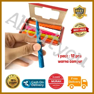 Lilin ULTAH Spiral Lilin Ulir isi 12 batang Lilin Pesta ulang tahun