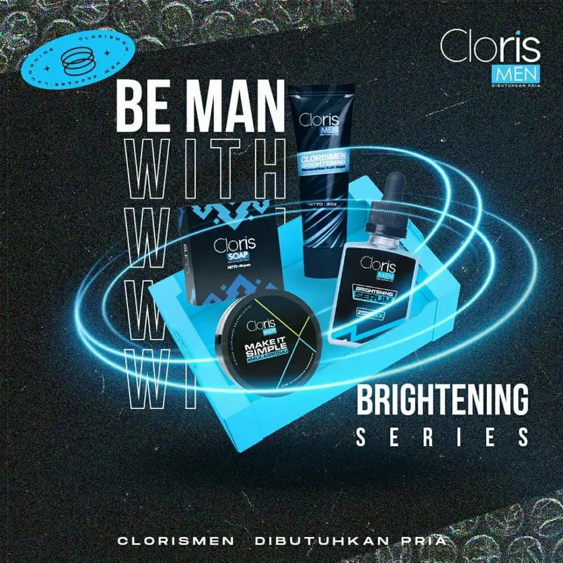 ClorisMen Paket Brightening Series Pencerah Pemutih Wajah Muka Pria 0