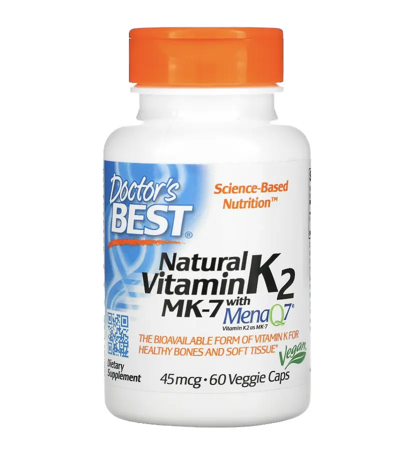 Doctor's Best Natural Vitamin K2 MK-7 with MenaQ7 45 mcg 60 180 caps