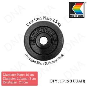 Kettler Iron Weight Plate 2.5 KG ORIGINAL / Piring Barbel Besi