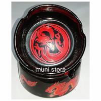 Gambar asbak keramik hitam tinta emas asli dari muni store Kab. Bogor 4 Tokopedia