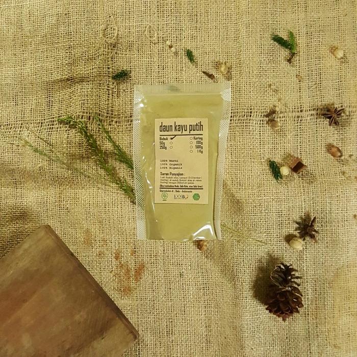 Gambar DAUN KAYU PUTIH BUBUK 1 KG - Melaleuca Leucadendra - MURNI - JSR dari GUBUK HERBAL INDONESIA - OFFICIAL STORE Kota Surakarta Tokopedia