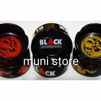 Gambar asbak keramik hitam tinta emas asli dari muni store Kab. Bogor 2 Tokopedia