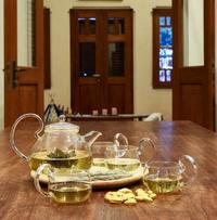 Gambar SUJI Maxi Teaset with 4 cups-Teko Cangkir Gelas Glass Set Teh Cantik dari Suji Premium Handcrafted Kota Bandung 5 Tokopedia