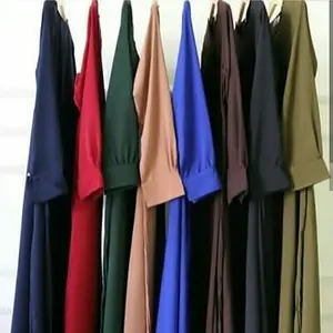 Gamis polos wolfis Premium S M L XL XXL