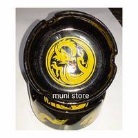 Gambar asbak keramik hitam tinta emas asli dari muni store Kab. Bogor 5 Tokopedia