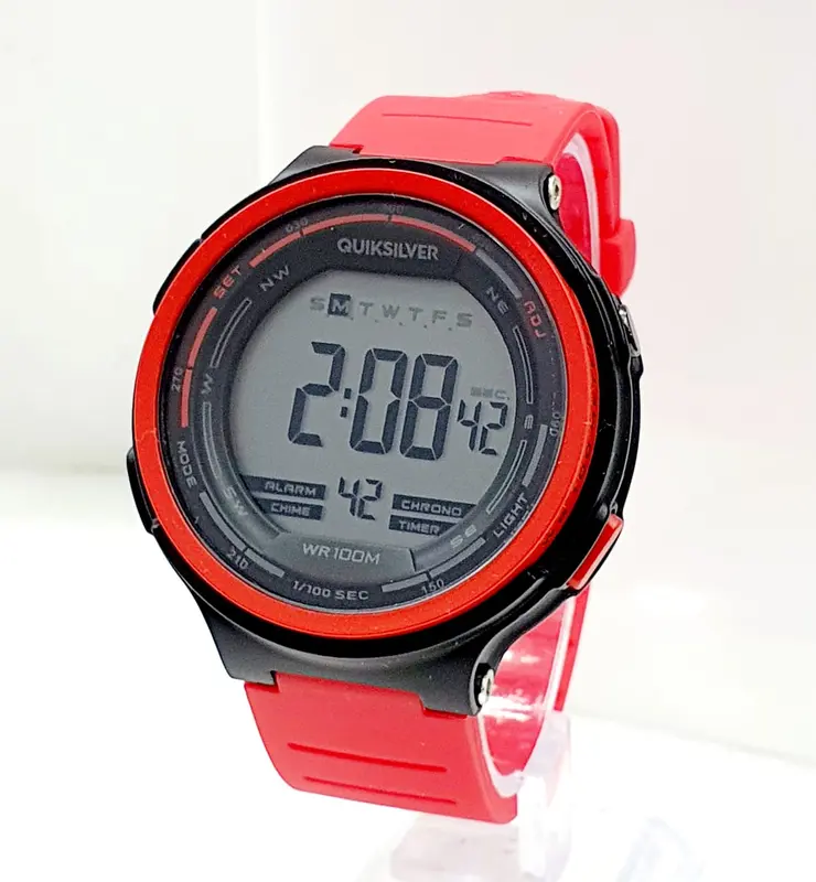 Quiksilver Rubik Jam Tangan Pria Digital - Tali Karet - Free Box 1
