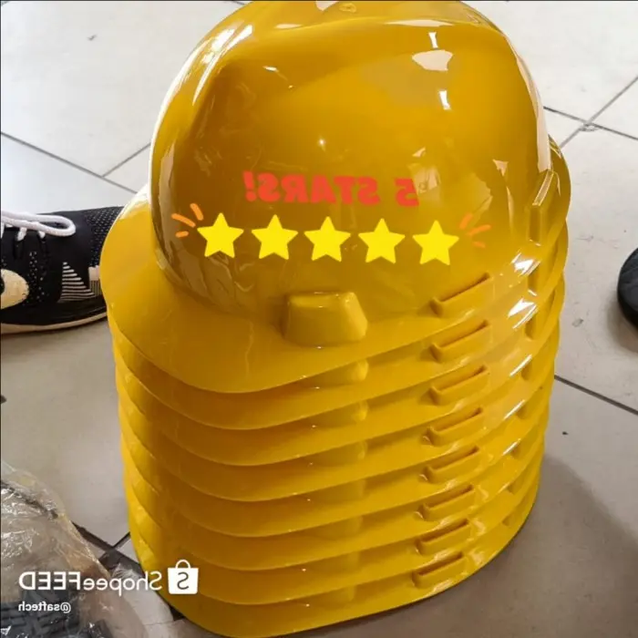 HELM SAFETY V-GARD - PROYEK - Plastic base + Fstrc - SNI Scfdo - Murah 3