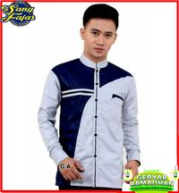 Gambar Baju Koko Pria Gus Azmi Kemeja Pria Muslim Asli Pekalongan HO187 Putih dari Sang_Fajar Kota Depok 4 Tokopedia