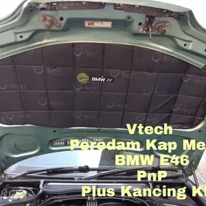 Ekslusif hitam Original Vtech peredam panas kap mesin BMW E46