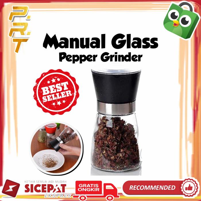 Gambar Grinder Lada Merica Manual Glass - Pepper Grinder Manual Glass - Kaca dari PRT Peralatan Rumah Tangga Jakarta Barat Tokopedia