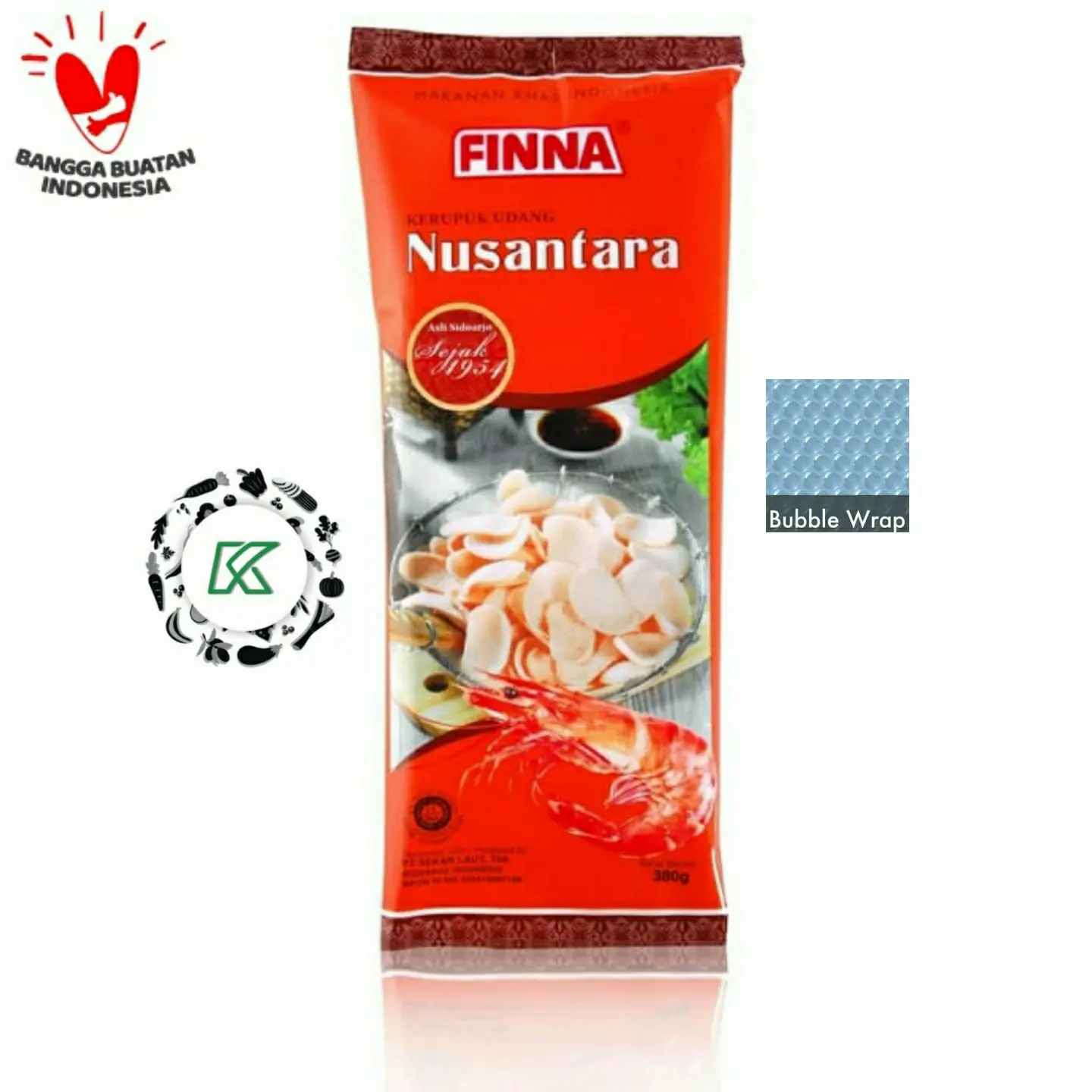 Finna Kerupuk Udang Nusantara 380 gr Halal READY