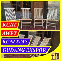 Gambar Kursi Makan Cafe Kafe Lipat Kayu Jati Minimalis Modern Harga Murah dari Family Toko Mebel Kab. Jepara 4 Tokopedia