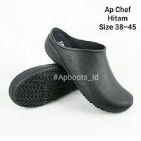 Gambar SEPATU CHEF SEPATU DAPUR KARET - AP CHEF 38-45 BLACK ORIGINAL MURAH - Hitam, 43 dari Apboots_id Jakarta Utara 1 Tokopedia