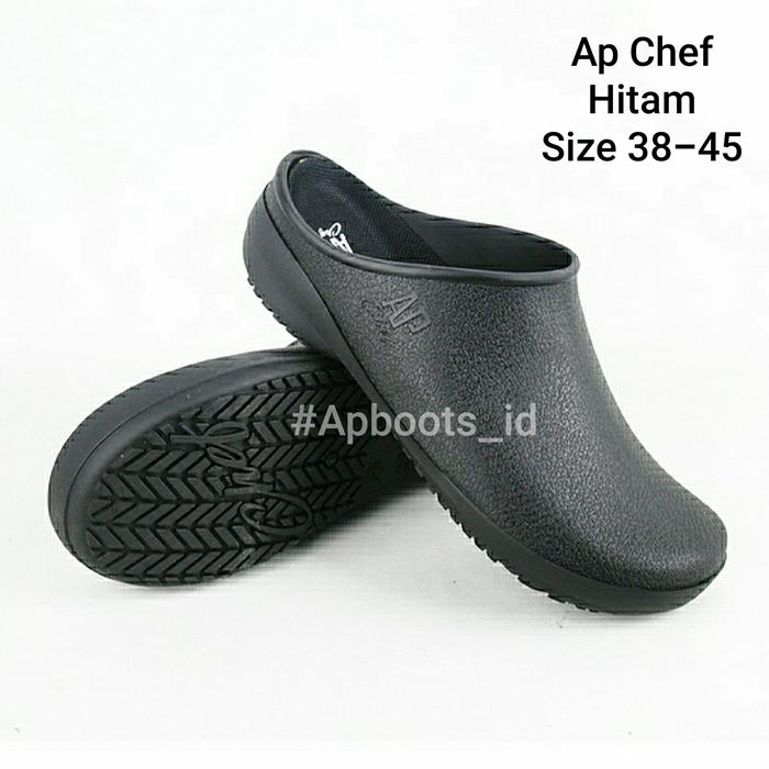Gambar SEPATU CHEF SEPATU DAPUR KARET - AP CHEF 38-45 BLACK ORIGINAL MURAH - Hitam, 43 dari Apboots_id Jakarta Utara Tokopedia