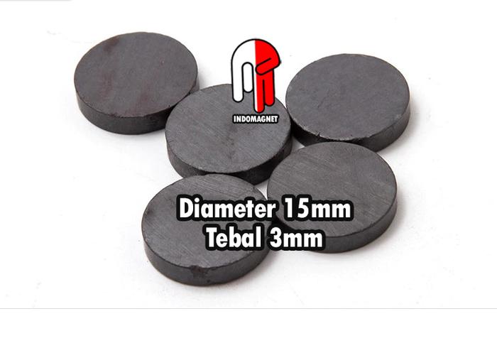 Gambar 15x3mm Magnet Hitam Ferrite Bulat Koin Hiasan Tempelan Kulkas (2 Sisi) dari Indomagnet Kota Administrasi Jakarta Timur Tokopedia