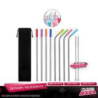 Gambar Sedotan Stainless Steel Bending Straw Capillary 8 PCS - Silver dari CLOSERZONE Kota Administrasi Jakarta Selatan 1 Tokopedia