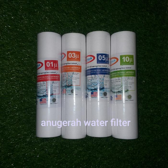 Gambar cartridge filter/spun/sediment 10" merk watertech dari Anugerah water filter Jakarta Pusat Tokopedia