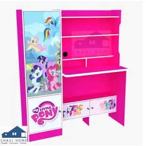 Meja belajar anak my little pony study desk pony lemari buku anak