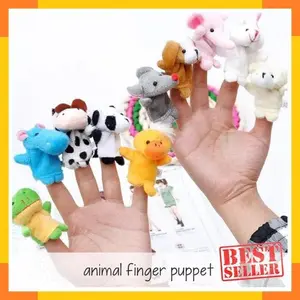 Animal Finger Puppet Boneka Jari bonjar Binatang Hewan Mainan Anak