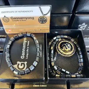 kalung kesehatan gannamyong bersertifikat + gelang ( dijamin asli ) .