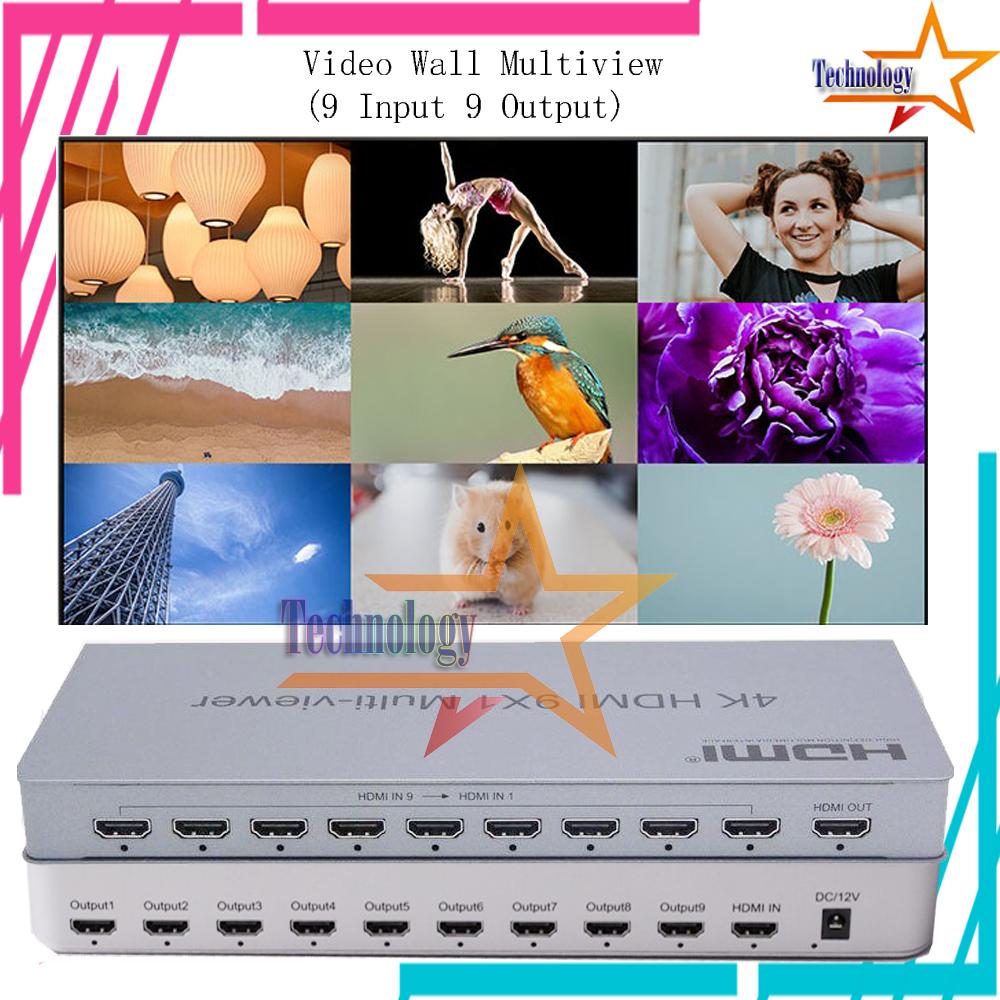 HDMI Multiple Monitor Multiview Untuk 9 TV (9 Input 9 Output) 1080P