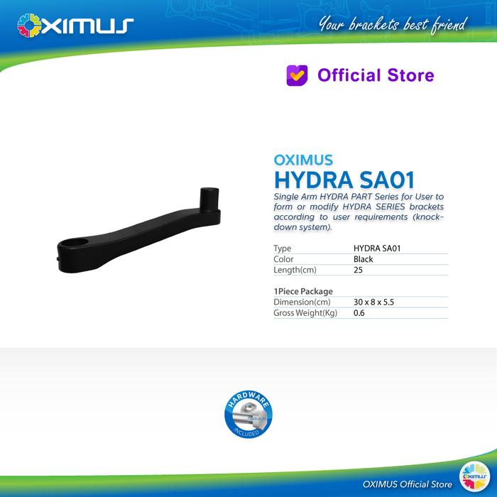 Gambar BRACKET TV OXIMUS HYDRA YL YD PART - SA-01 SINGLE ARM dari Oximus Indonesia Kota Depok Tokopedia