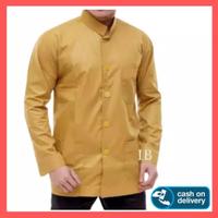 Gambar baju koko pria lengan panjang haibah model ammu merk annur terbaru - Hitam, M dari toko kang santri Kab. Bekasi 3 Tokopedia