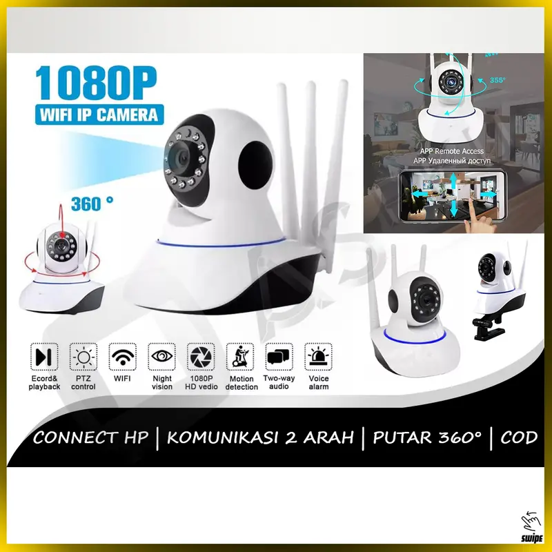 CCTV Smart IP V380 Pro 720p 1080p HD FHD Camera Cam Kamera Pengintai 0