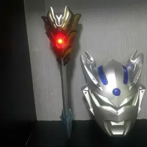 Mainan senjata ultraman + topeng king sword nyala dan suara