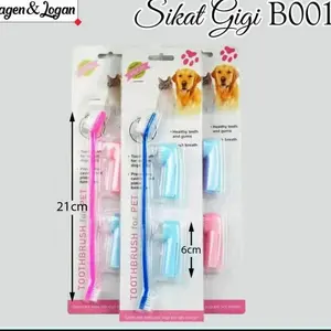 sikat gigi SET kucing/anjing PET Toothbrush