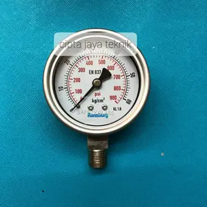 pressure gauge 60kg / 900 psi size 2 1/2 inch model stainless kuningan