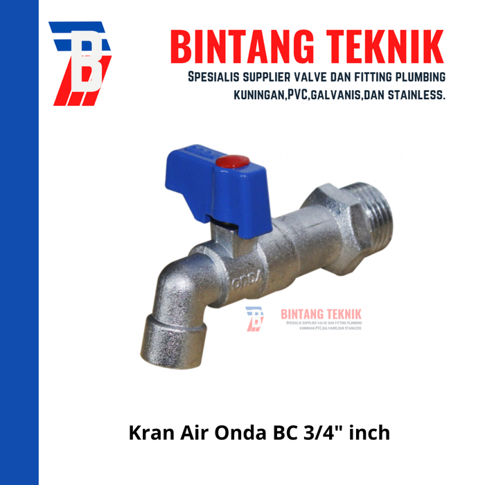Gambar Kran Air / Kran Taman Onda BC 3/4" inch dari Bintang Teknik Toko Kota Administrasi Jakarta Barat Tokopedia