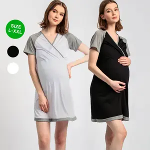 L XL XXL Baju Hamil Mutia Baju Menyusui Dress Busui BIG Size BS10